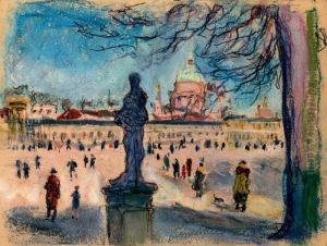 Der Lustgarten Mit Blick Auf Das Schlos Der Lustgarten Mit Blick Auf Das Schlos