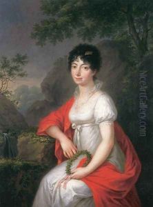 Portrait of a Woman 1810 by Janos Donat