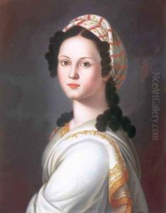 Fiatal holgy portreja by Janos Donat
