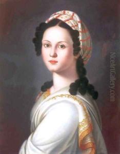 Portrait of a Young Lady by Janos Donat