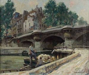 Paris, Le Pont-neuf by Jules Eugene Pages