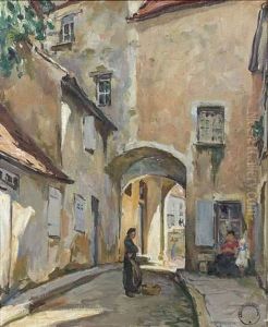 Village Du Sud by Jules Eugene Pages