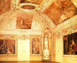 Wall paintings on the side walls 1769 by Istvan Dorffmaister