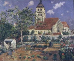 In The Flower Garden by Jules Eugene Pages