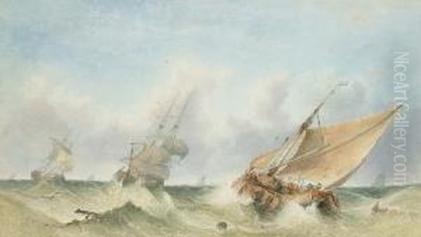 Shipping Boats In A Swell - view 1