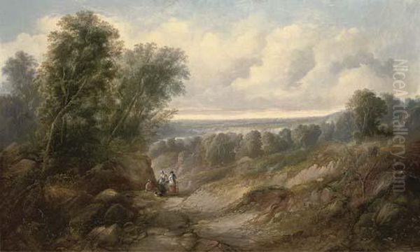 Figures Resting In An Extensive Landscape - view 1
