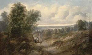 Figures Resting In An Extensive Landscape