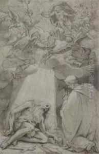 L'incontro Di Pafnuzio E Sant'onofrio by Giovanni Battista Paggi