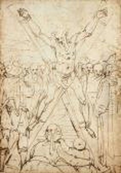 Le Martyr De Saint Andre
 Plume Et Encre Brune - view 1