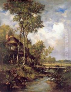 The Old Windmill near Barbizon by Narcisse-Virgile Diaz de la Pena