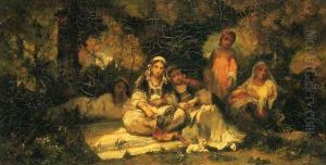 Women in a Forest by Narcisse-Virgile Diaz de la Pena