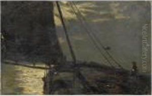 Barca Al Chiaro Di Luna by Eleuterio Pagliano
