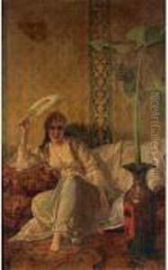 Femme Orientale A L'eventail