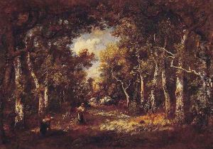 The Forest of Fontainebleau by Narcisse-Virgile Diaz de la Pena