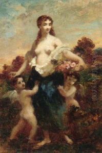 Venus and Cupids by Narcisse-Virgile Diaz de la Pena