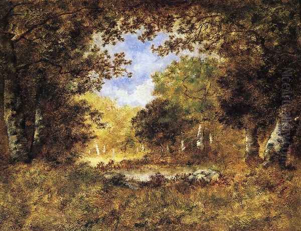 Pond in the Woods by Narcisse-Virgile Diaz de la Pena