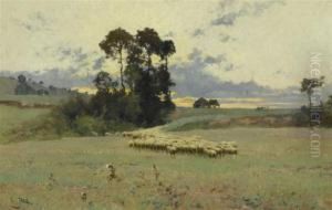 Landscape With A Flock Of Sheep