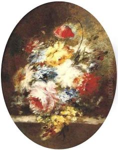A lavish flower still life by Narcisse-Virgile Diaz de la Pena