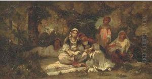 Femmes dans un bois by Narcisse-Virgile Diaz de la Pena