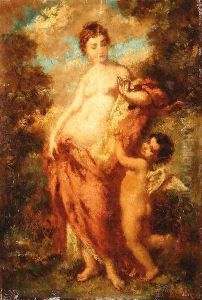 Cupid and Psyche by Narcisse-Virgile Diaz de la Pena