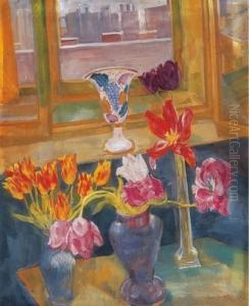 Still Life Of Flowers In Front Of The Window - view 1