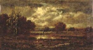 The forest of Fontainebleau near Barbizon by Narcisse-Virgile Diaz de la Pena