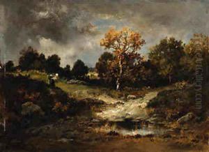 A Clearing in a Wooded Landscape by Narcisse-Virgile Diaz de la Pena