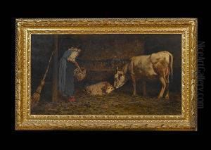 The New Born Calf by Pietro Pajetta