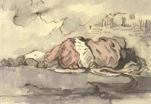 A Sleeping Beggar - view 1