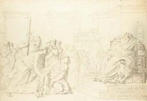 Pyrrhus Presente A Glaucias by Jacques-Augustin Pajou