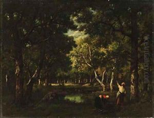 Figures in the wood by Narcisse-Virgile Diaz de la Pena