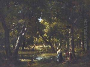 Interieur de foret by Narcisse-Virgile Diaz de la Pena