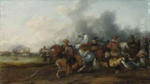 A Cavalry Skirmish by Palamedes Palamedesz. (Stevaerts, Stevens)