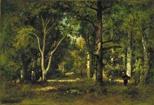 La fagotie re en sous-bois by Narcisse-Virgile Diaz de la Pena