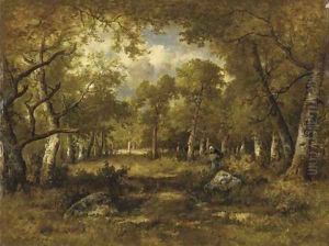 Foret de Fontainebleau by Narcisse-Virgile Diaz de la Pena