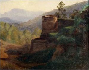 Paesaggio Con Torre by Nicola Palizzi
