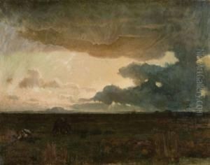 Paesaggio Con Figura by Nicola Palizzi