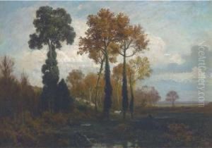 Cattle In A Wooded Landscape Cattle In A Wooded Landscape