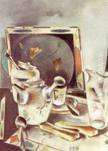 Still life: Tea Table 1927 by Preston Dickinson