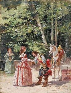 Escena Galante by Joaquin Pallares y Allustante