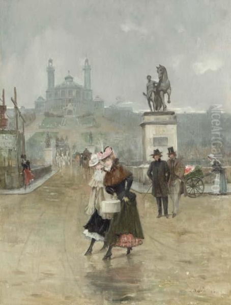 Ladies Crossing The Street - view 1