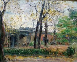 Eisenbahntunnel Im Grunewald Mit Reitern by Kurt Pallmann