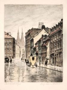 "parochialstrase". Um 1st Quarter 2th Cent by Kurt Pallmann