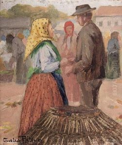 Piaci Jelenet by Carolus Pallya