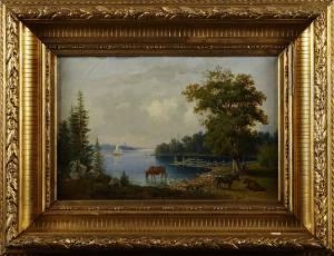 Sommarlandskap Med Kreatur-motiv Fran Blido