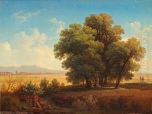Vue Af Romerska Campagnan by Gustaf-Wilhelm Palm