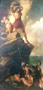 Britons repelling invading Romans by George Dawe