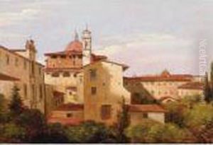 View Of Florentine Rooftops by Gustaf-Wilhelm Palm