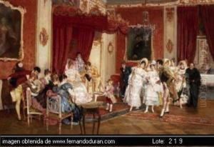 Obra:
" La Vuelta Del Bautizo", C by Vicente Palmaroli Y Gonzalez