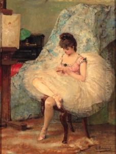 A Ballerina by Vicente Palmaroli Y Gonzalez